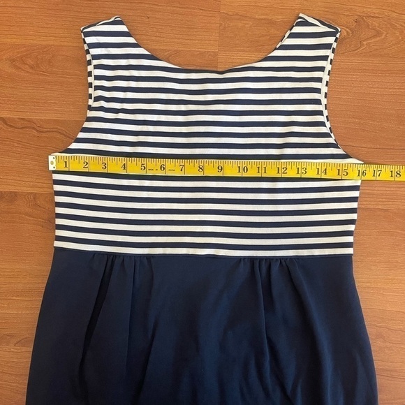 MAX MARA weekend stripes navy blue sleeveless dress - Picture 6 of 11
